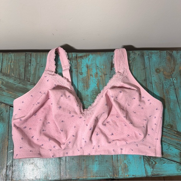 Pennington's ti Voglio Floral Cotton Bra with Lace, Non-Wired Size 44G - Picture 4 of 13